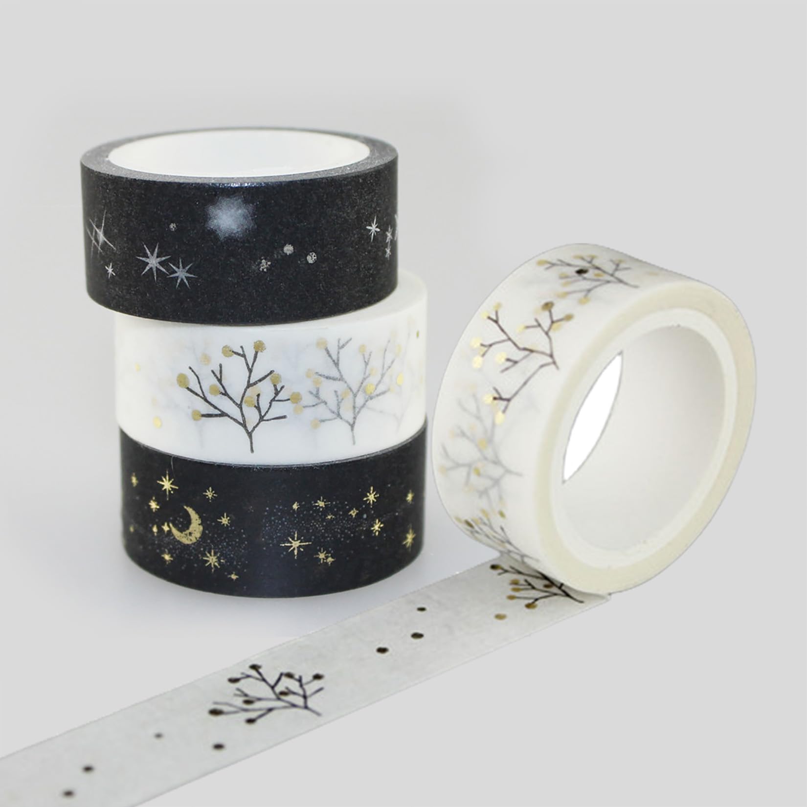 Amazon | Orirya マスキングテープ 金箔 月 星 手帳 ギフト