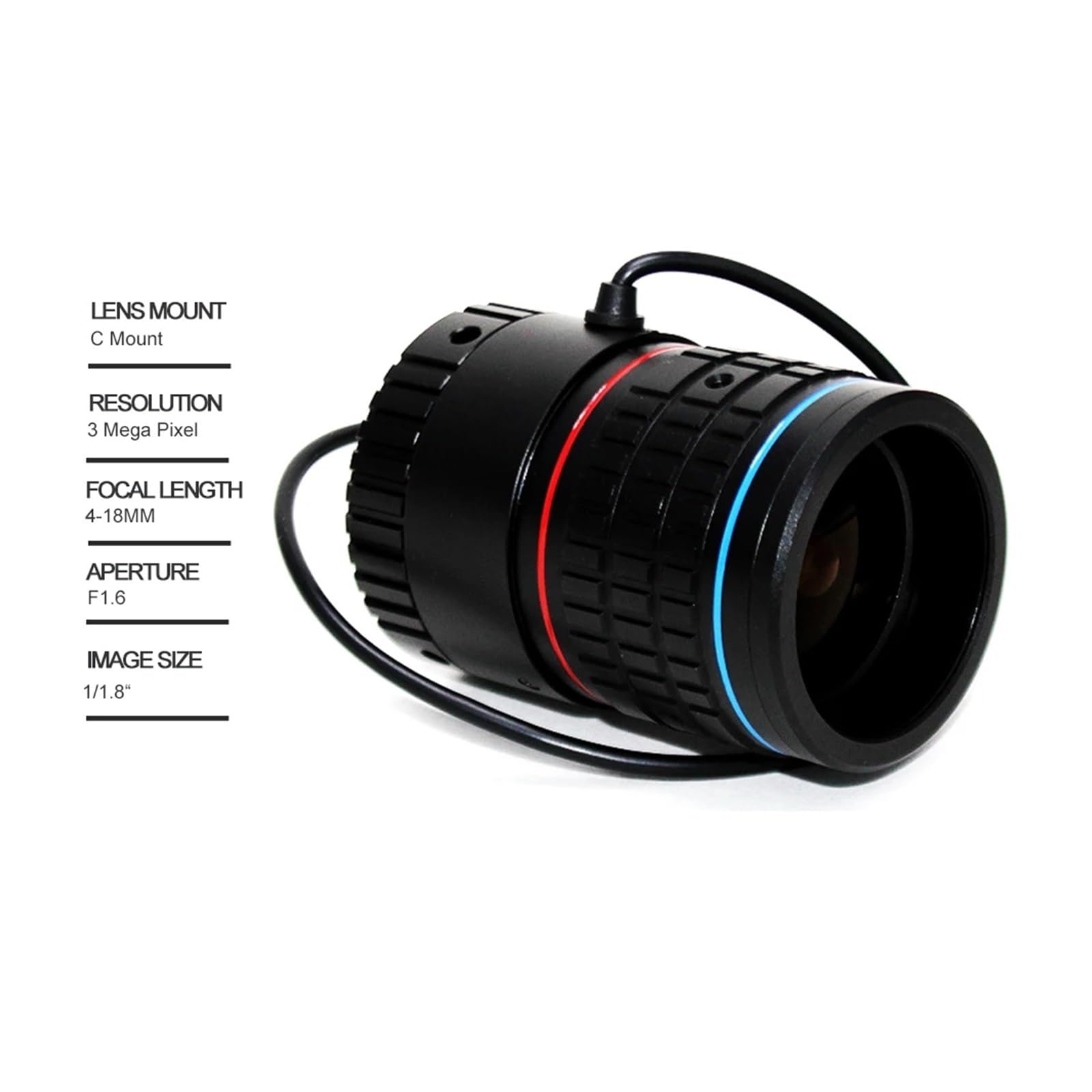 Amazon.co.jp: C マウントバリフォーカルレンズ 4-18MM HD 3MP 絞り F1
