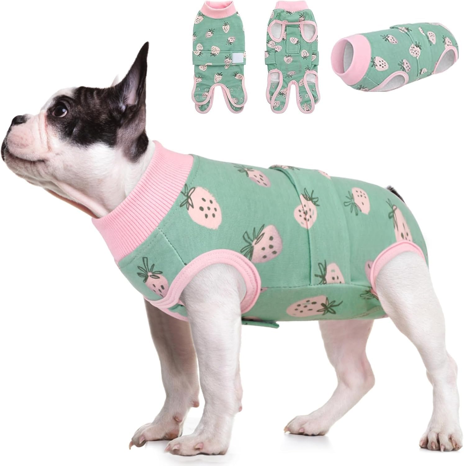 KOESON Soft Dog Surgery Recovery Suit Female to Prevent Licking Wounds, S