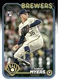 2024 TOPPS UPDATE #US299 TOBIAS MYERS RC BREWERS BASEBALL OFFICIAL TRADING CARD OF MLB
