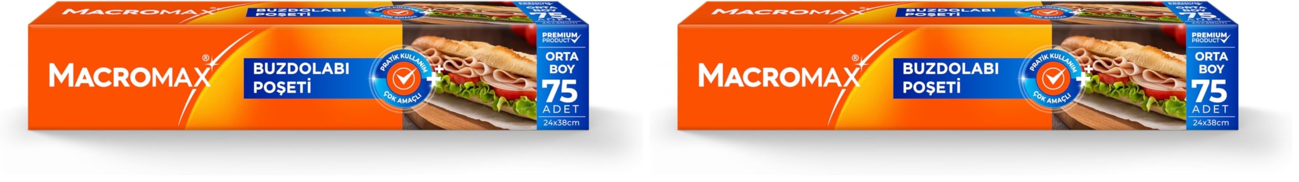 Macromax Buzdolabı Poşeti Orta Boy 75 Adet (2 paketi)