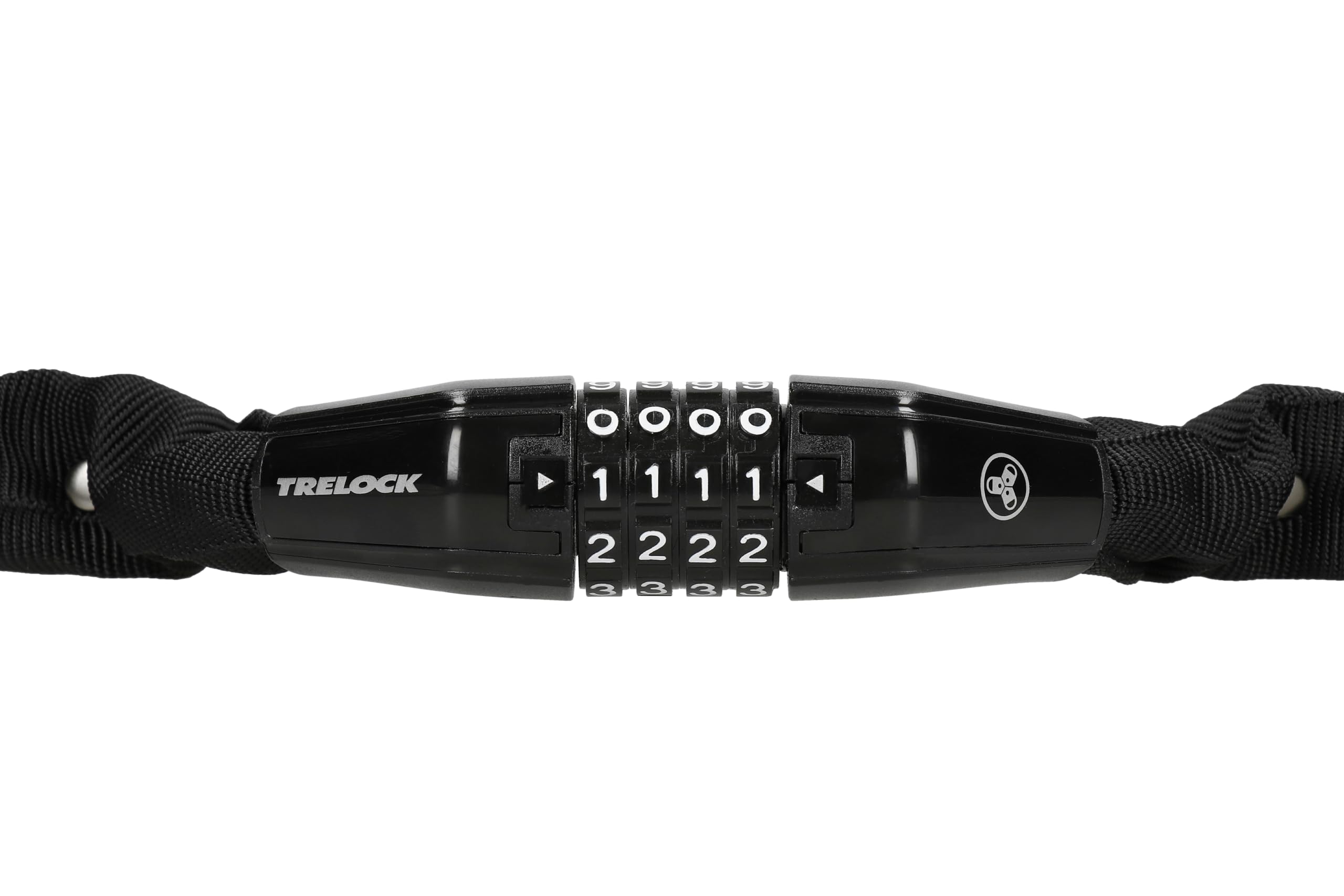 TRELOCK BC 360 Code Kettenschloss – Länge 110 cm – Kettenglieder 6 mm – Sicherheitsstufe 8 – Frei einstellbarer Code