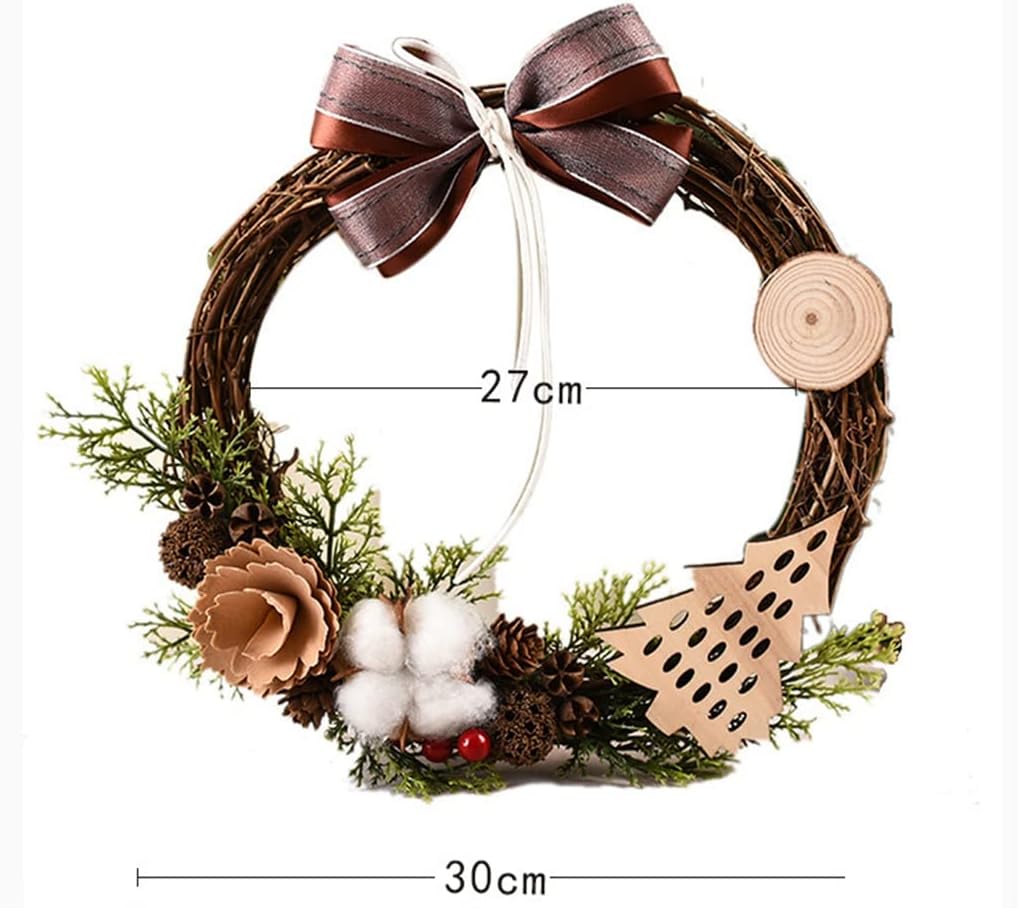 Simulation of Dried Flowers Lemon Rattan Circle Hanging Dead Branch Wreath Door Hanging Props Decorations (Color : E, Size : 1) (D 1)