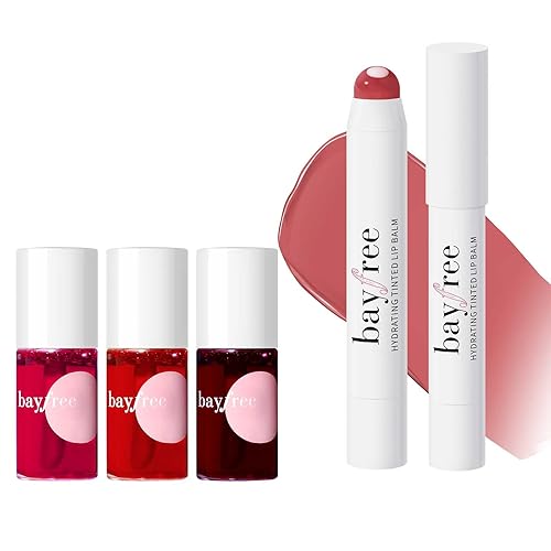 bayfree Juego de manchas de tinte de labios de larga duración, impermeable, ligero, antiadherente, a prueba de transferencia e hidratante, acabado