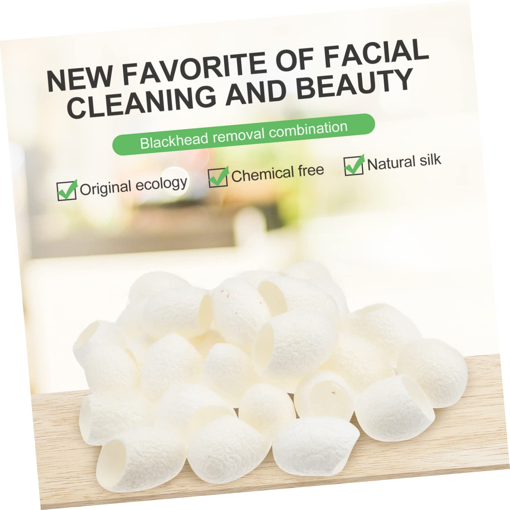 300piezas Bolas De Natural para Limpiar La Cara Exfoliantes Orgánicos para Cuidado Piel De y Blanqueamiento Facial