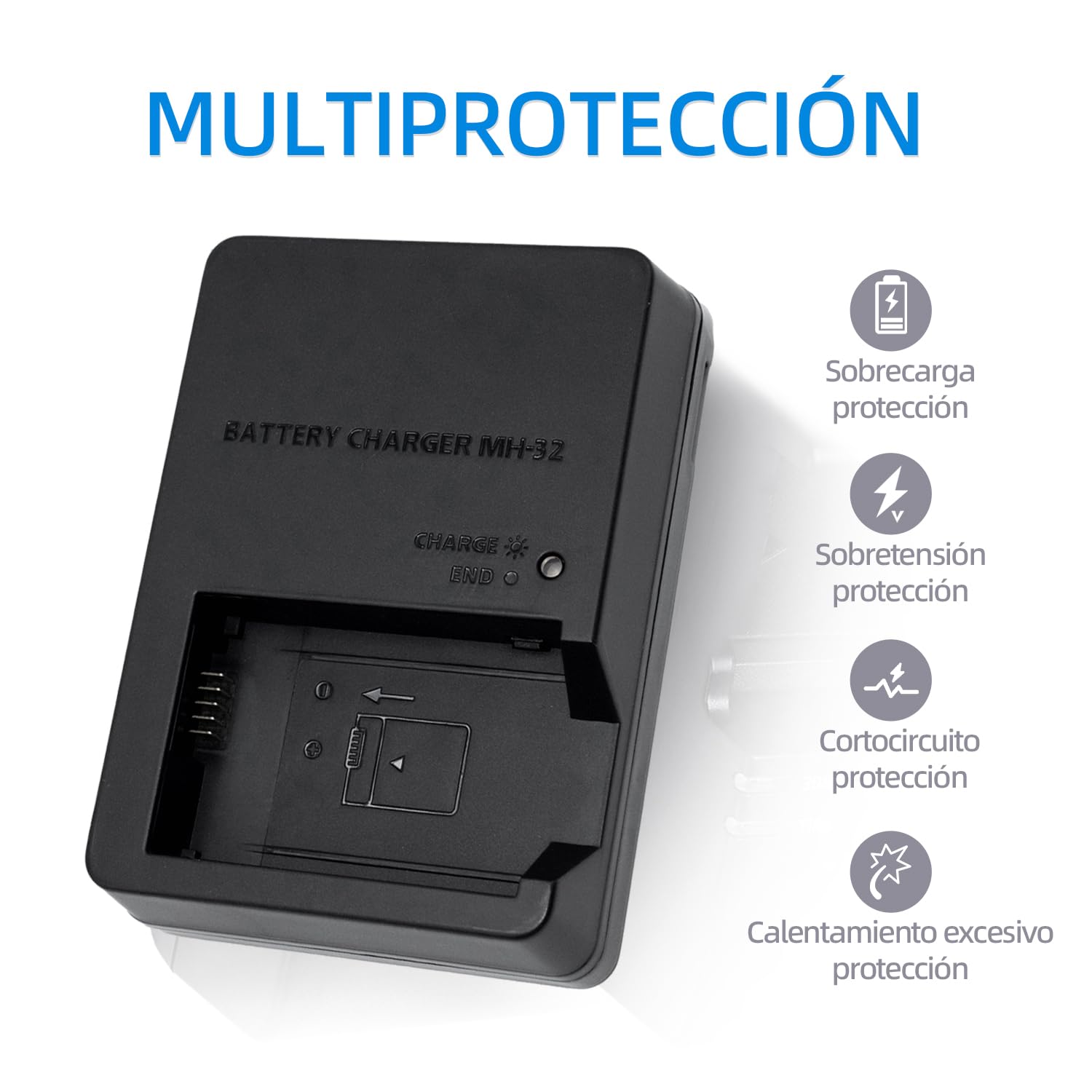MH-32 Cargador de Batería para Cámara MH32 para ENEL25 EN-EL25a Compatible con Nikon Z30 Z50 ZFC Z50II Cámara Micro Sin Espejo