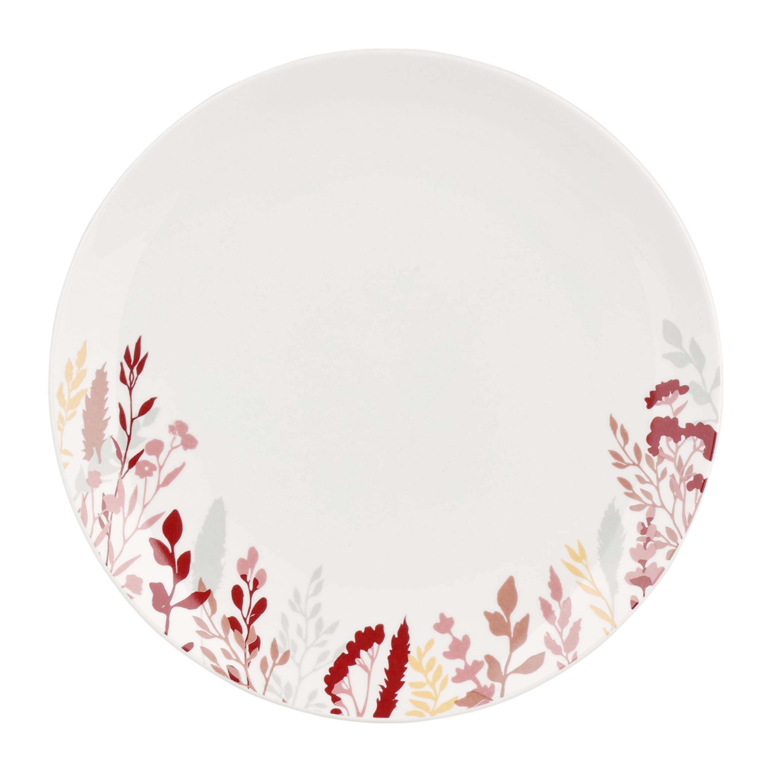 Delys 545957 Service de Table en Porcelaine de 18 pièces pour 6 Personnes - Assiettes Plates, Assiettes Creuses, Assiettes à Dessert - Décor Champêtre NEOBOUDOIR