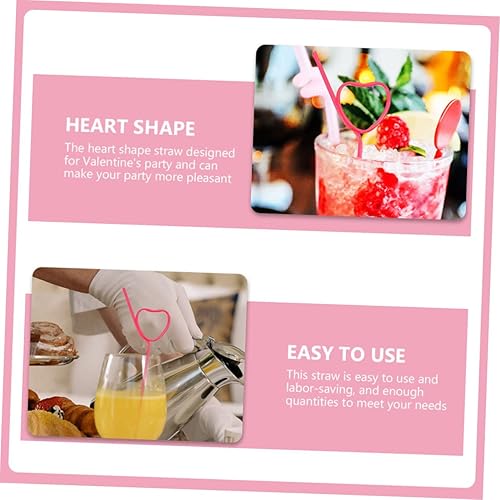 Miniatura 5 de Angoily 25 pajitas locas de plástico con forma de corazón, reutilizables, pajitas de fiesta para niños, regalos de boda, fiestas de cumpleaños,