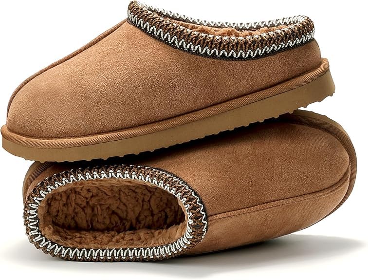 womens memory foam comfortable slippers house shoes fuzzy faux suede and fur winter warm cozy mini boots with back indoor outdoor rubber sole| multicolor|