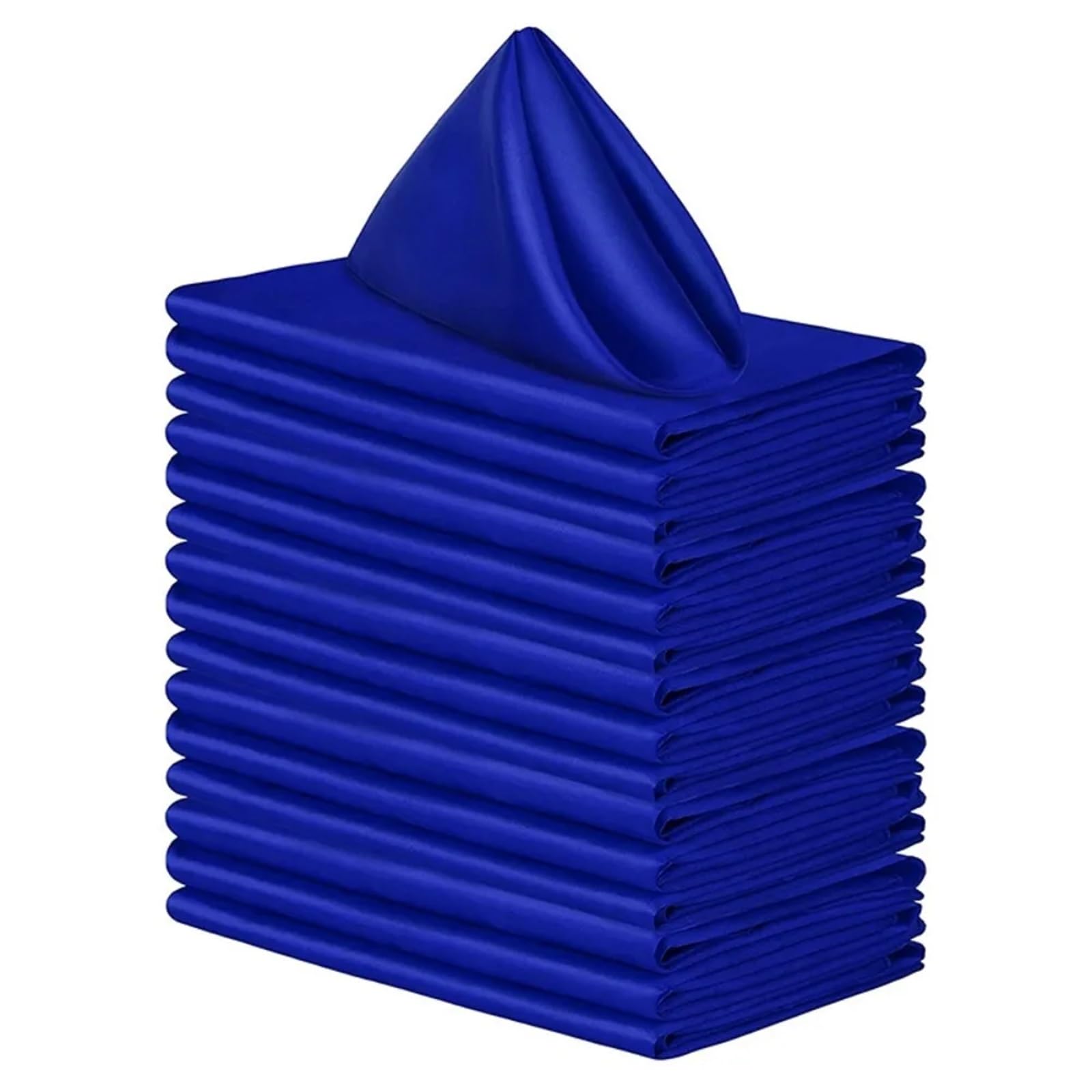 Table Napkins 10pcs 30x30cm Parties Supplies Satin Napkin Soft Washable Dinner Napkins Reusable Table Hotel(Blue)