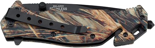 Miniatura 5 de Cuchillo pegable de asistencia Master USA serie MU-A001, hoja color negro, de 4 a 12 pulgadas cerrado