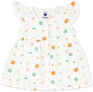 Zizuka 100% Pure Muslin Cotton Frocks for Baby Girl | Extra Soft Breathable Summer Midi Dress for Infants &amp; Kids | Chemica...