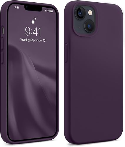 AOTESIER Funda diseñada para iPhone 13, serie ultra delgada de silicona, funda protectora de cuerpo completo con forro de microfibra suave