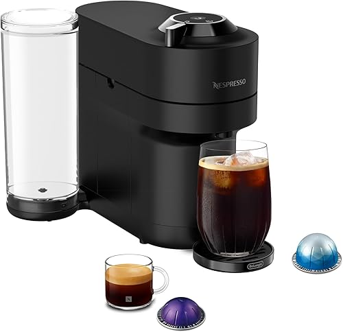 Miniatura 3 de Nespresso Vertuo Pop+ Deluxe - Máquina de café y espresso de De'Longhi, plata y cápsulas VertuoLine, café tostado medio y oscuro, paquete variado,