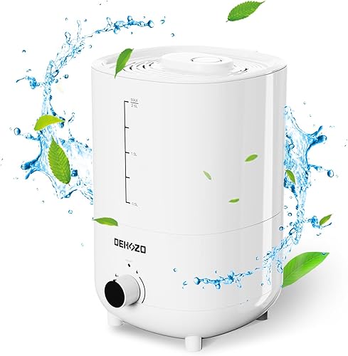 DEHOZO Humidificadores para dormitorio, bebé, 2.6 L, llenado superior para habitaciones grandes, oficinas, habitación de niños, 25 dB, silencioso,