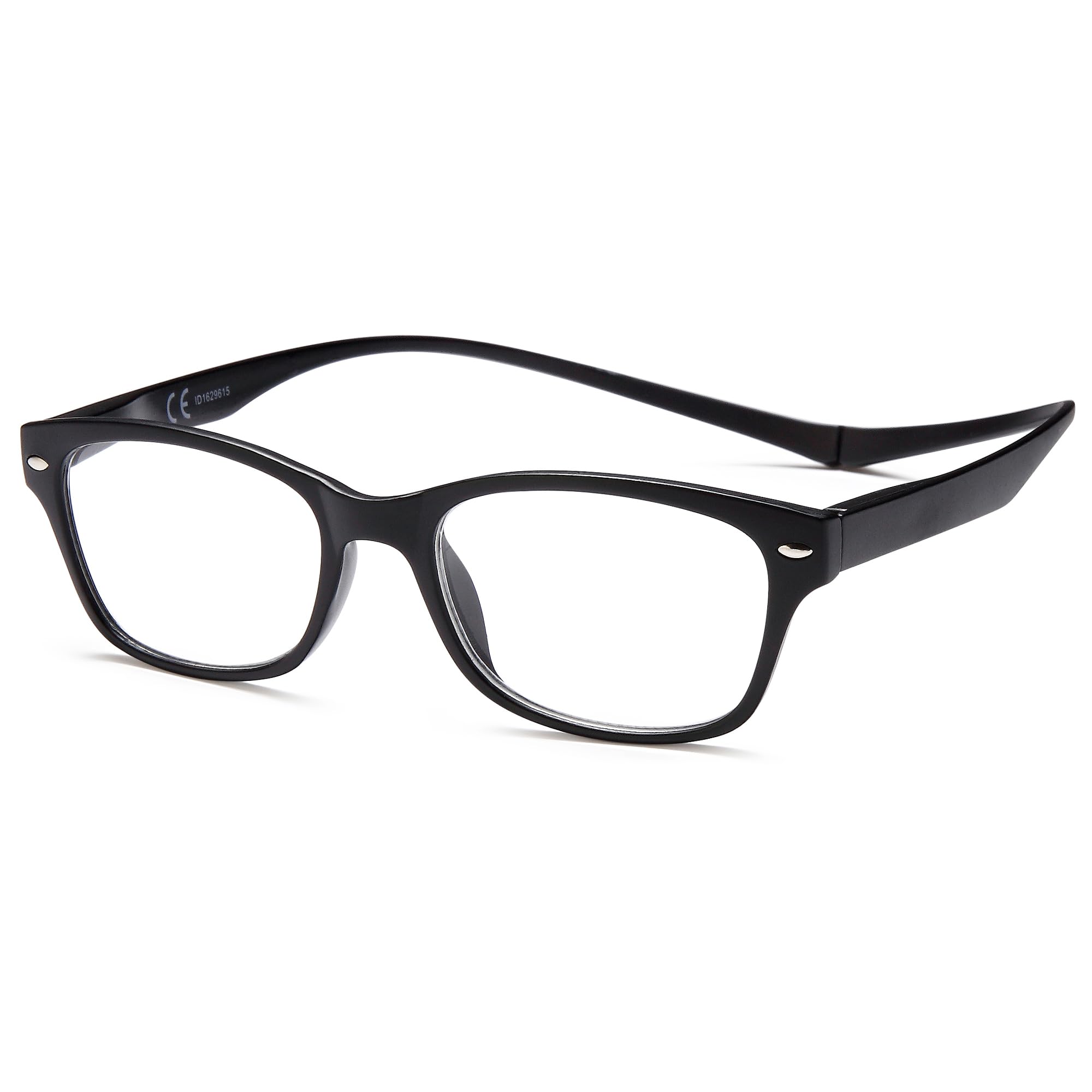Newvision® NV3282 - Gafas de lectura con imán, con bisagras de resorte, patillas para colgar en el cuello, gafas rectangulares con funda,