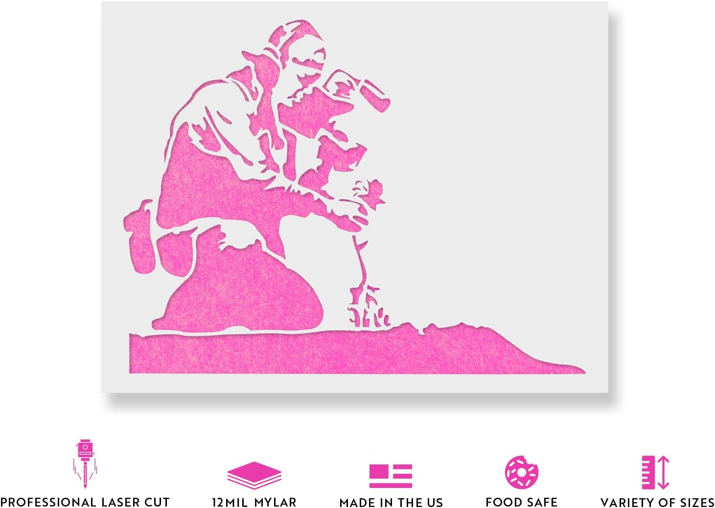 Flower Photograph Banksy Stencil - Banksy Stencil, Banksy Canvas, Graffiti Stencil, Banksy Graffiti, Banksy Wall Art