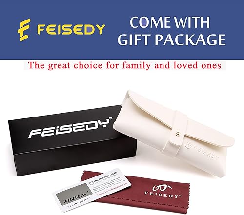 Miniatura 6 de FEISEDY - gafas de sol polarizadas para mujer marco compuesto brillante B2289