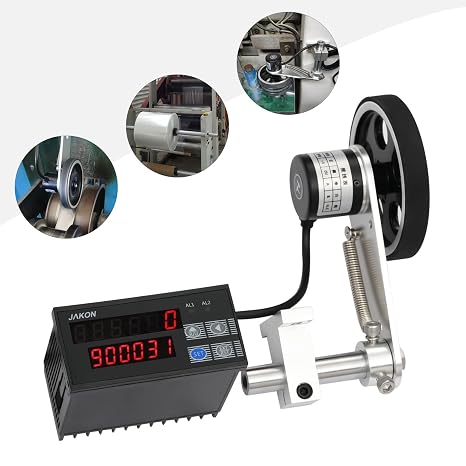 Electronic Digital Length Meter Counter, Length Counter Single Measure with 3 Counting Modes & Accurate Counting, 4 Measurement Unit Feet,Inches, Meters, Yards, Measuring Range 0-999999m