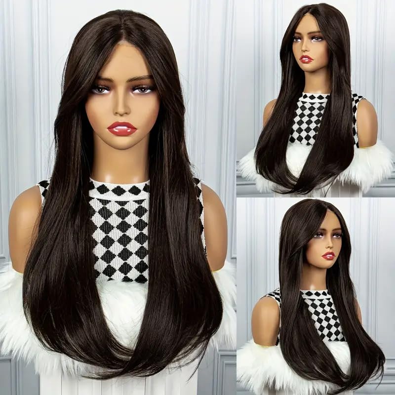 Image of Long Hair Wig For Women with front Bangs | full Head Straight Hairs | alopecia, chemotherapy Wigs | Hair Loss Solution | WigCap & Comb
