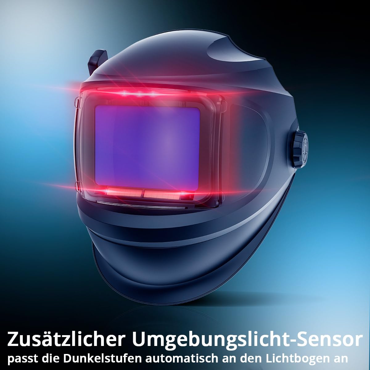 STAHLWERK Automatik-Schweißhelm 3-in-1 Master AIR – Schweißhelm mit Frischluftzufuhr, Funktionssteuerung per Bluetooth, True-Colour-Farbwiedergabe, Abdunkelung DIN 4 bis DIN 14, Optik-Klasse 1/1/1/1