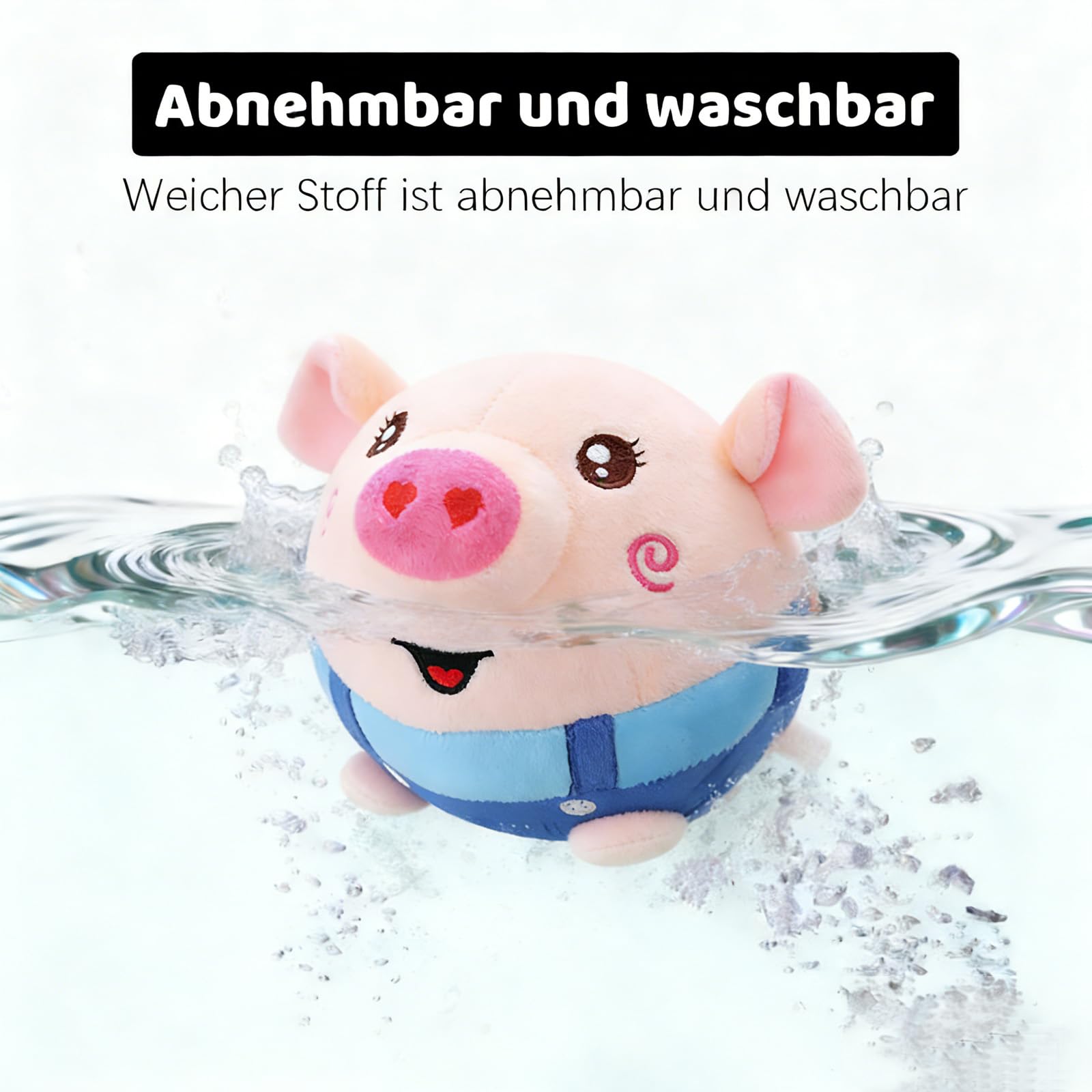 Interaktives Hundespielzeug, aktives bewegliches Haustier-Plüschtier mit Aufnahme- und Musikmodi, springendes Quietschen, interaktiver Hundeball, wiederaufladbares Hundespielzeug, um sie zu