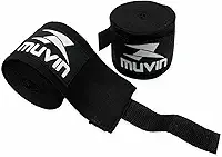 Bandagem Elástica Muvin 3 Metros Com Fechamento em Fecho de Contato e Alça Para Polegar - Atadura de Proteção Para Mãos e Punhos - Faixa de Boxe - Muay Thai - MMA - Artes Marciais - Treino - Unissex