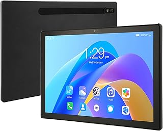 DAUZ 10.1 Inch 4G Tablet, WiFi Tablet Octa Core 100‑240V Support Expandable Storage 4GB RAM 128GB ROM 6000mAh Battery for Travel for Work (UK Plug)