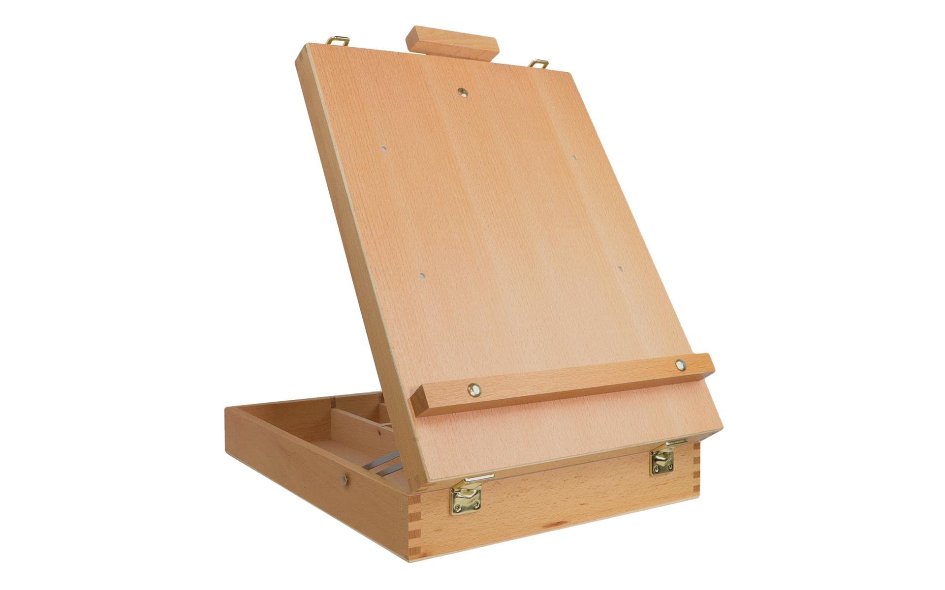 Boîte à chevalet Carry All PRO ART en bois de pin avec finitions en laiton