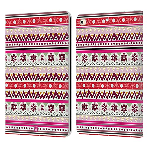 Étui portefeuille en cuir au motif aztèque coloré et fonction support iPad 9.7