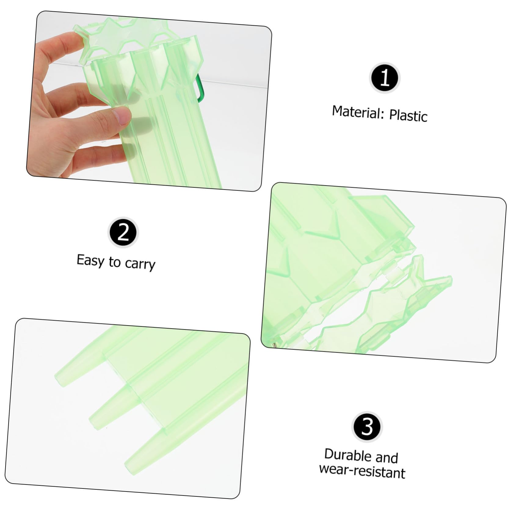 Sosoport Lightweight Case with Carabiner Durable Hardshell Organizer for Outdoor Use Store Multiple Design Storage for Enthusiasts