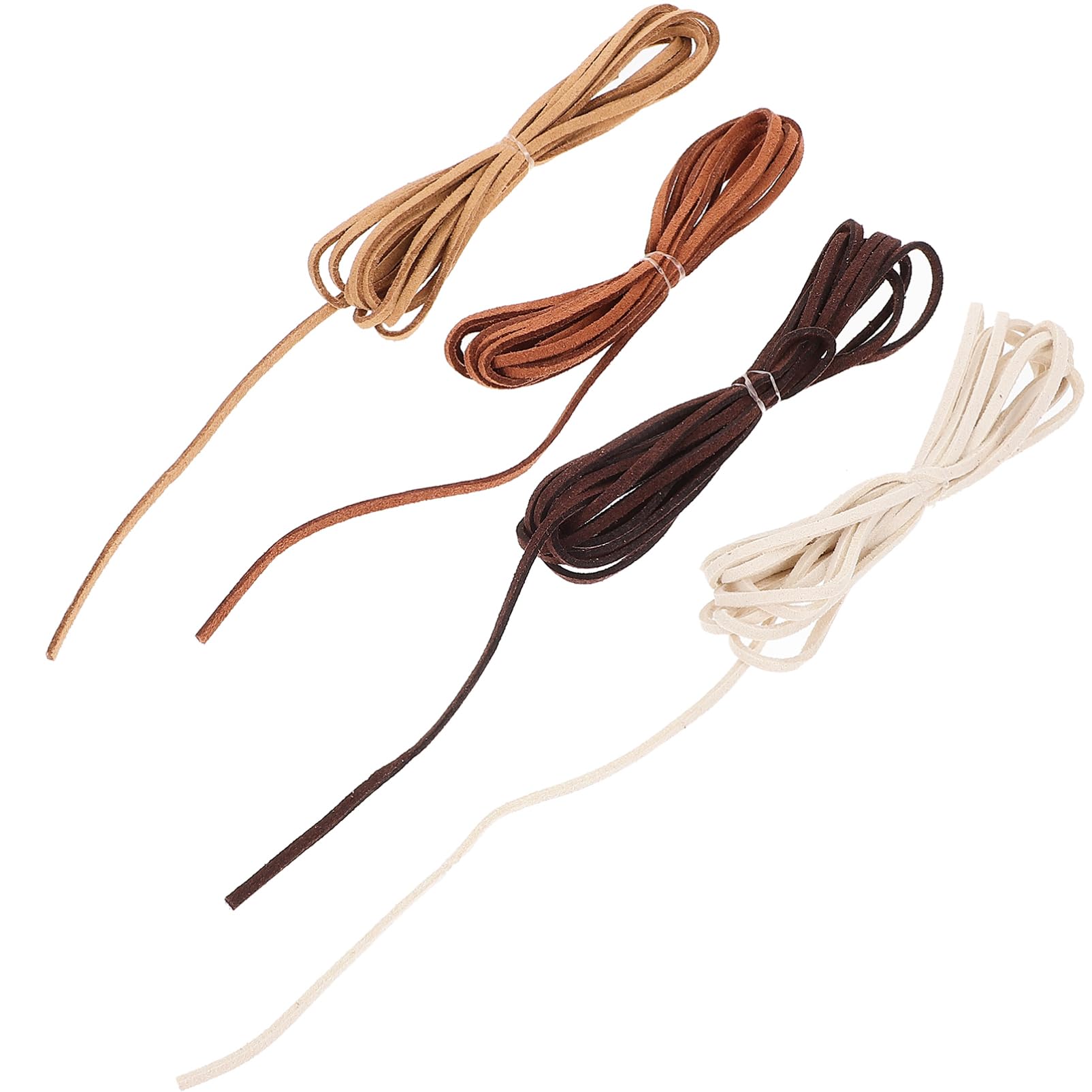 EXCEART Cordoncino Scamosciato 3mm per Bracciali e Collane Fai da Te, 8 Pezzi Flessibile e Facile da Intrecciare, per Artigianato e Creazione Gioielli