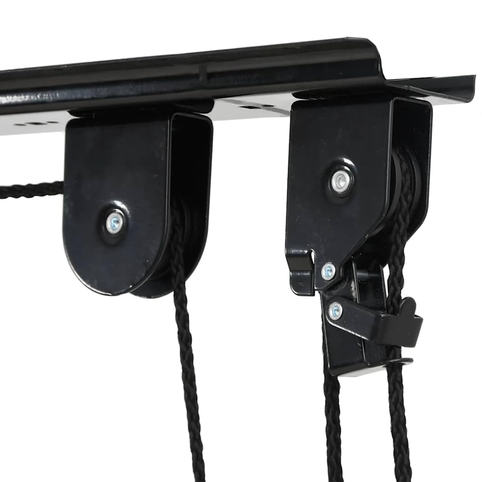 Fahrradlift Deckenlift Fahrradheber Schwarz Stahl 20 kg Belastbarkeit für Garage Keller Fahrrad E-Bike Kajak Leiter Aufbewahrung 156339