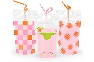 xo, Fetti Pink Drink Pouches for Tequila, Margarita Bachelorette Party