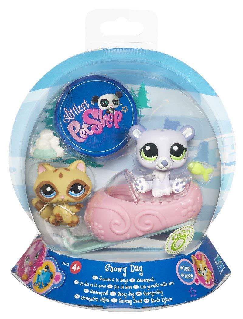 Littlest Pet Shop Chilliest Pet Pair Snowy Day Racoon Polar Bear