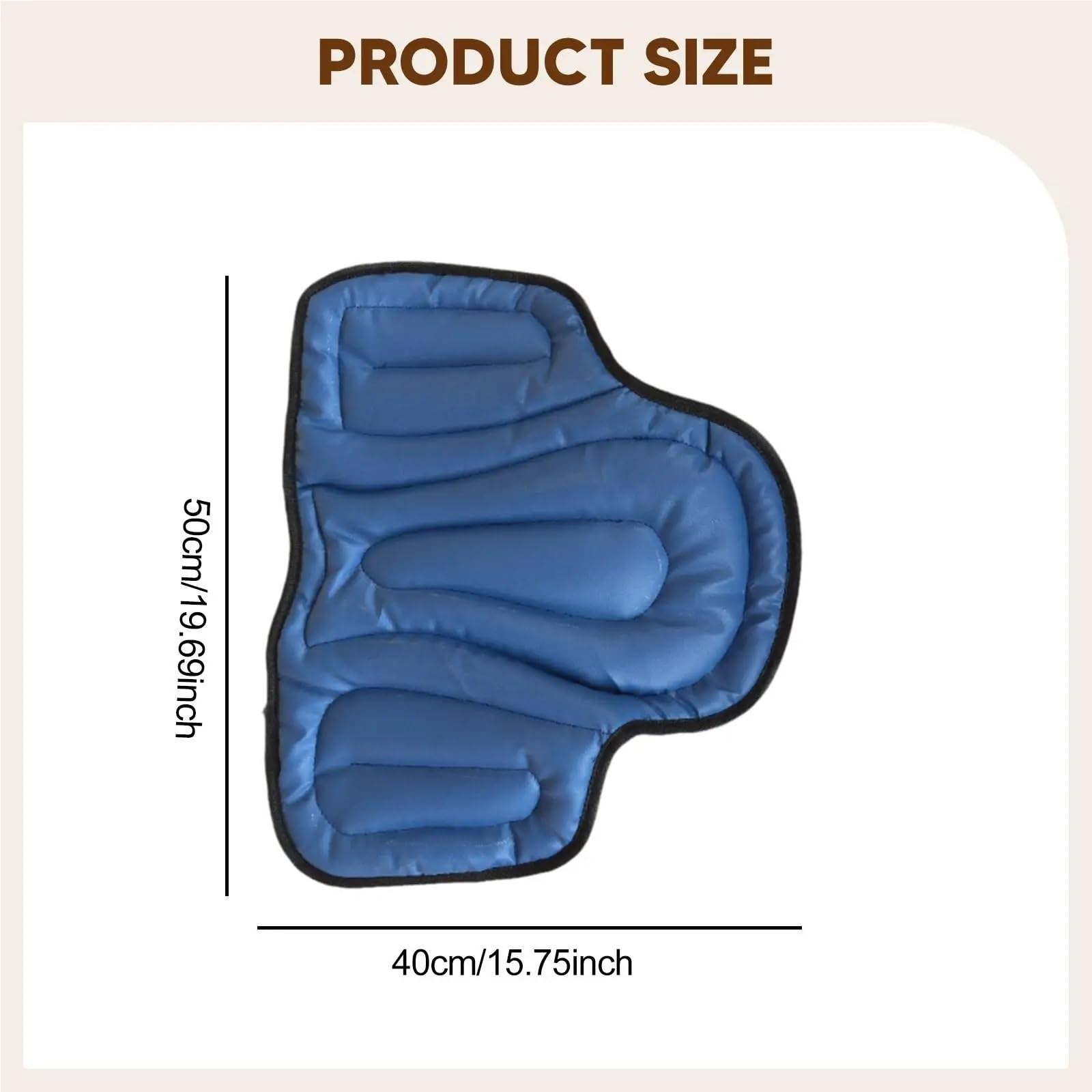 Podkładka pod siodło do jazdy konnej, Poduszka do siodełka jeździeckiego Podkładka antypoślizgowa amortyzująca sprzęt jeździecki Wielokolorowa(Blue)