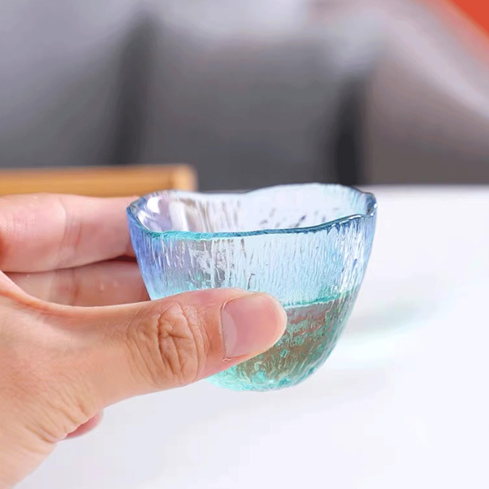 esmen Ensemble de Verres à saké en Verre Transparent, 5 pièces, Ensemble de saké Japonais Traditionnel, adapté au vin Chaud, au vin de Riz, au vin Blanc