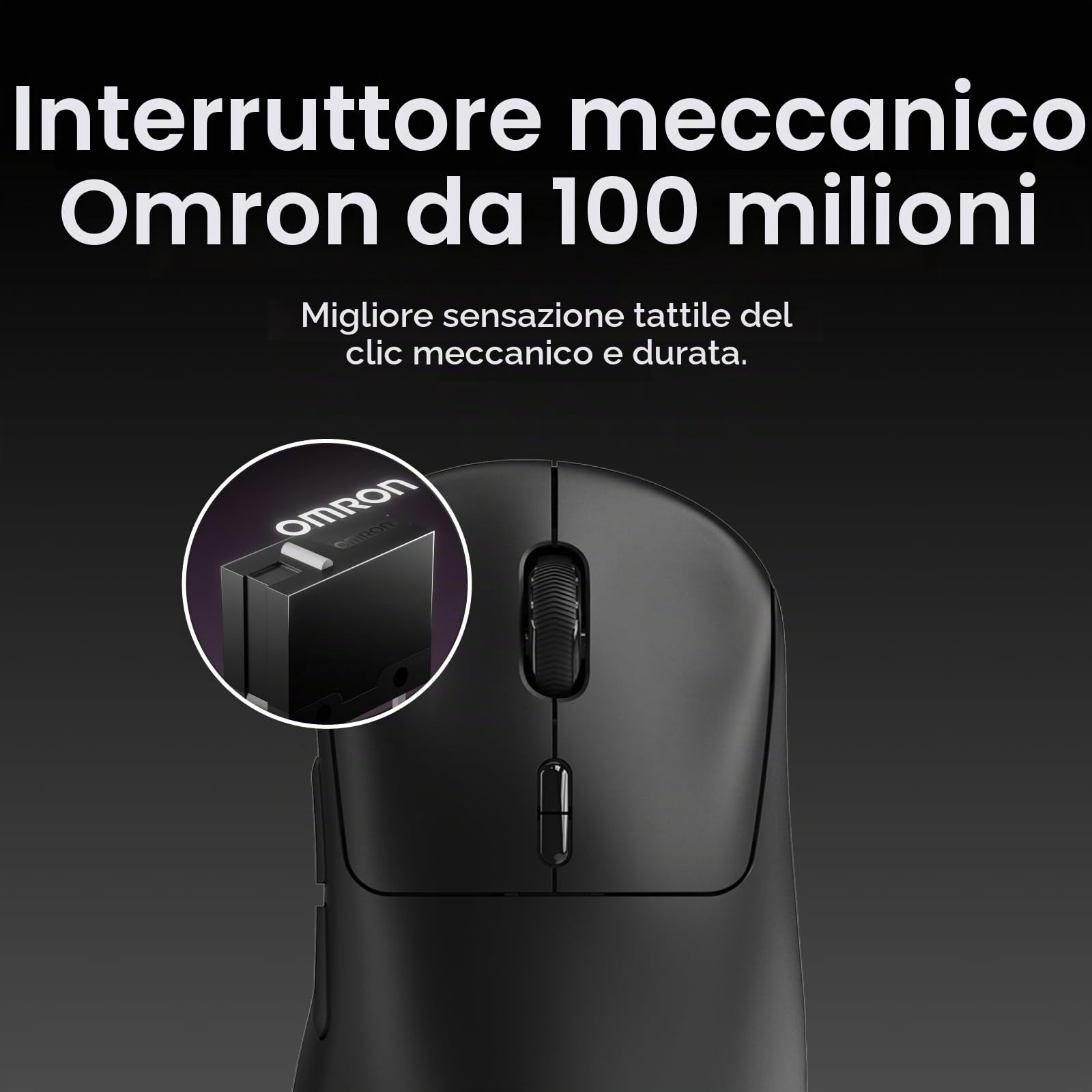 Rapoo VT3 Gen-2 - Mouse da gioco senza fili con velocità di interrogazione reale 8000 Hz, 26 K DPI, 53 g, ultra leggero, 750 ore, Nordic nRF54L15 MCU, 100 milioni di interruttori meccanici, 10 tasti