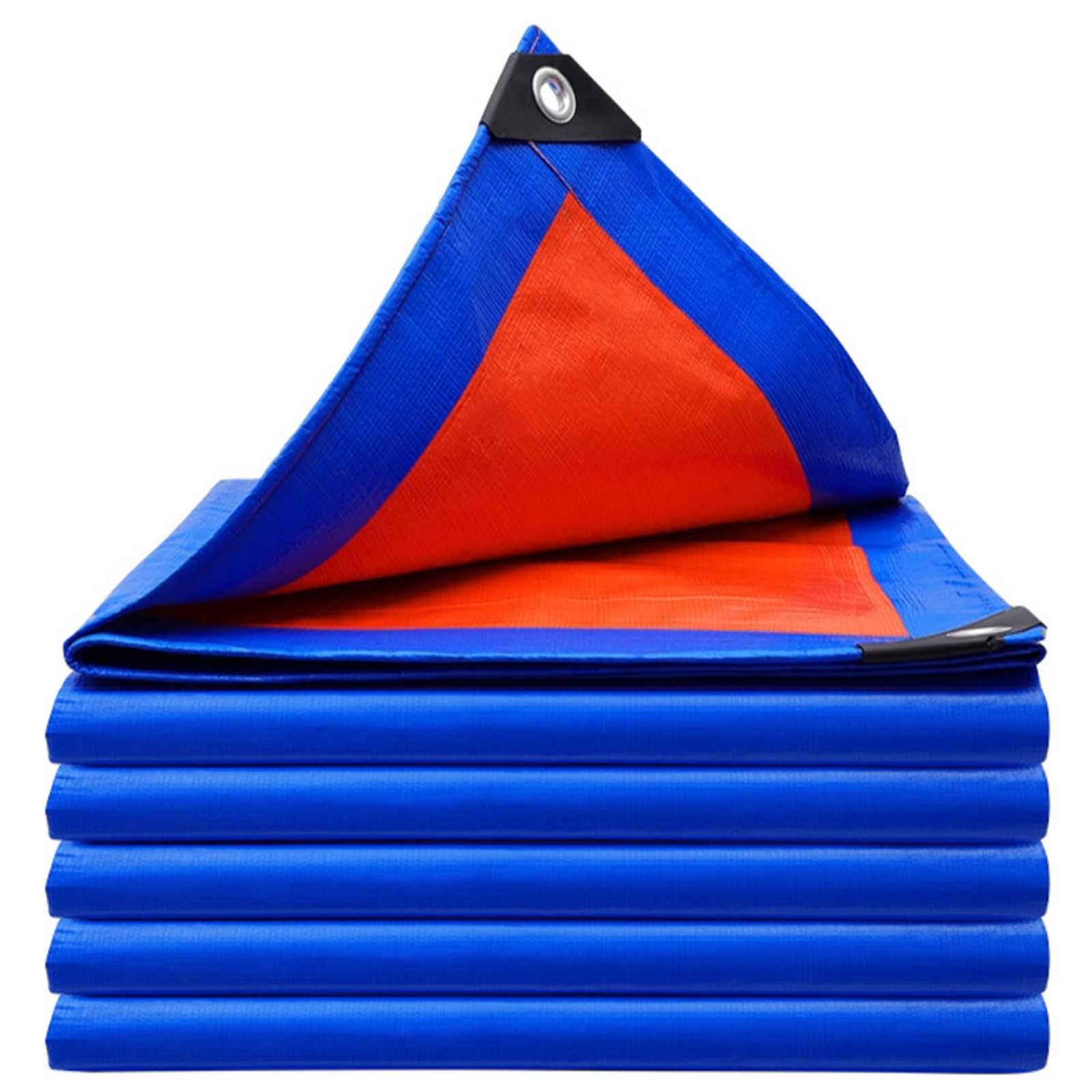 Waterproof Tarpaulin 140 x 140 cm UV Resistant, Pe Material, Lightweight Tarpaulin Cover Sheet with Eyelets, Universal, Multipurpose for Garden Furniture Camping Camping, Blue