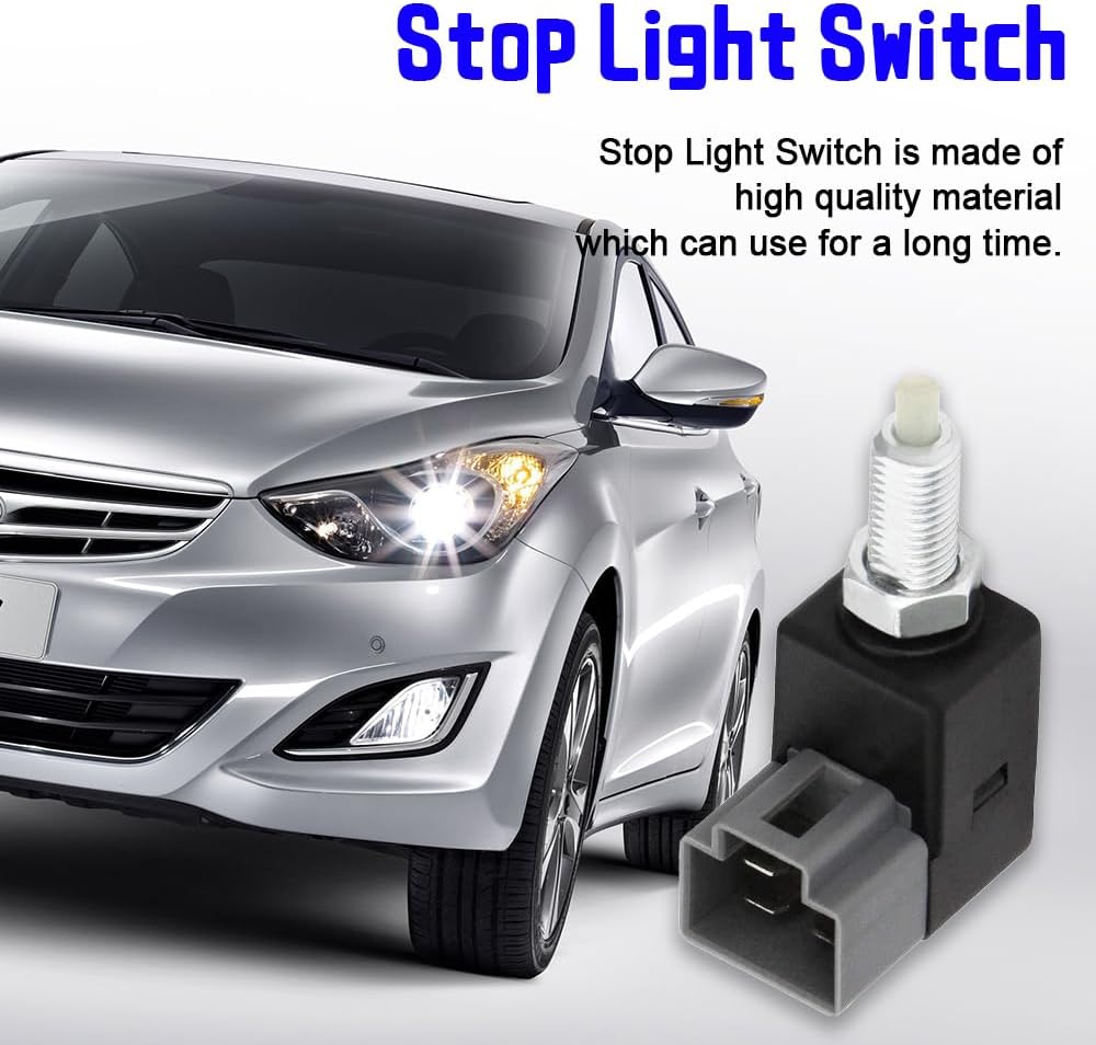 Brake Light Switch, Stop Light Switch, 93810-3K000 Brake Light Switch Connector, Stop Lamp Switch Compatible with Hyundai Elantra Accent Kia Optima Rio Forte
