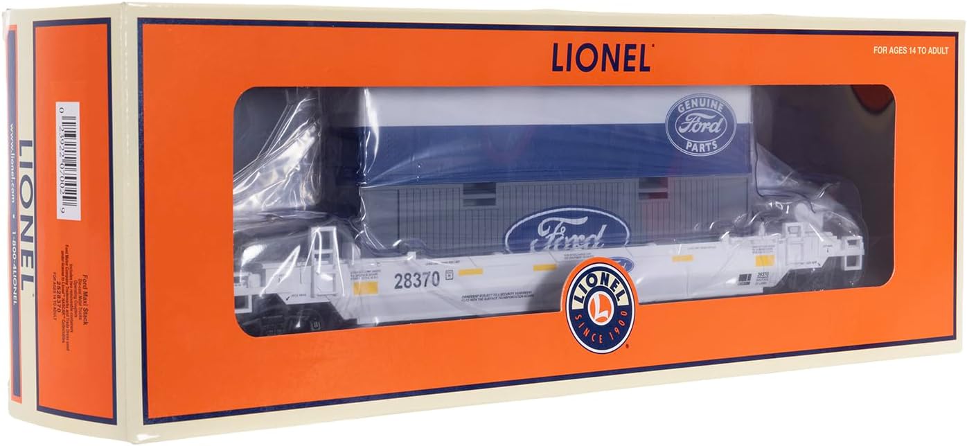 Lionel Ford Maxi Stack O Gauge Model Train Flatcar with Double Container Load