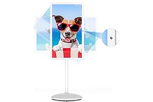 Smart Portable TV on Wheels with Touchscreen Monitor