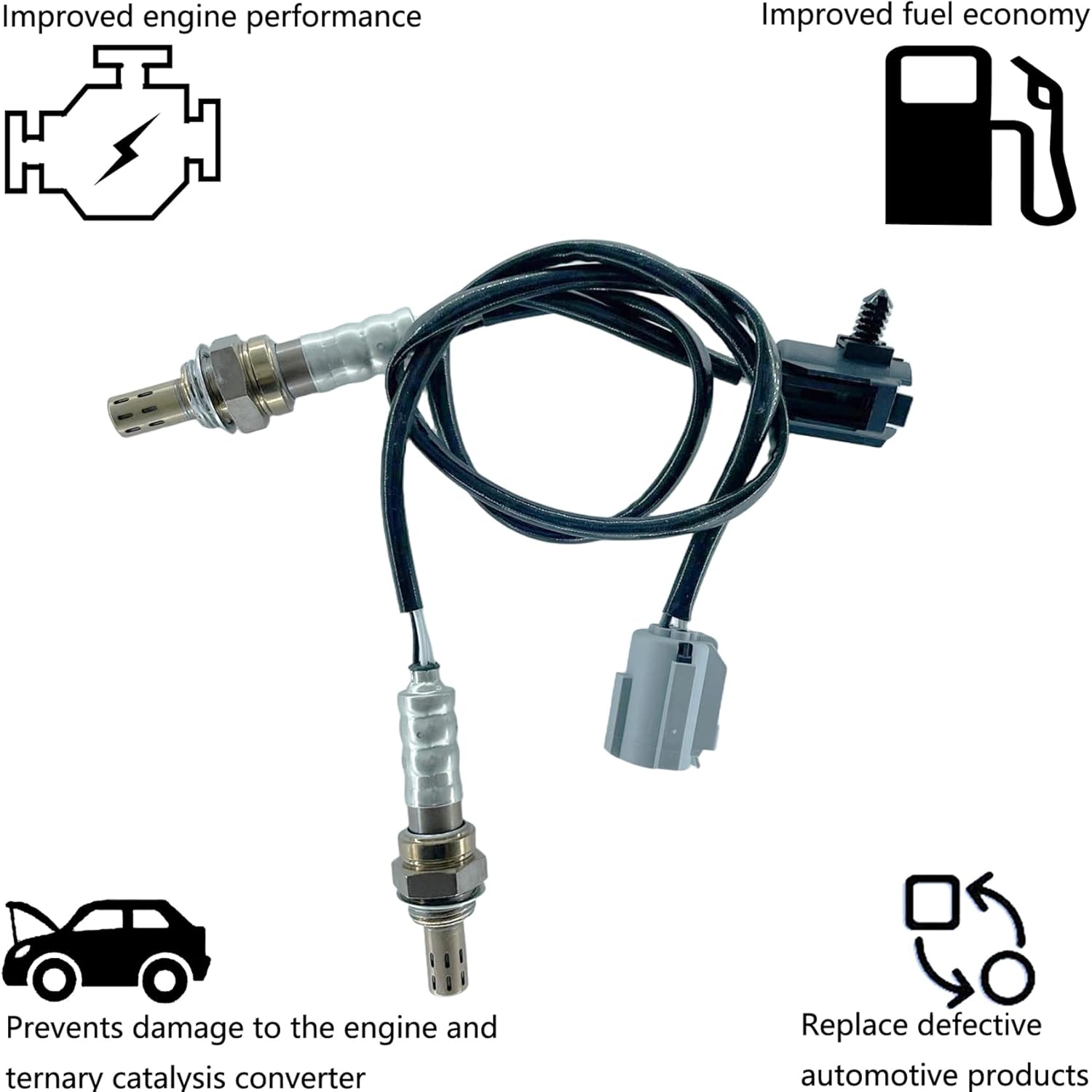 Dropwater 1 Pair Upper and Under Oxygen Sensors 234-4076 234-4078 Replacement for Jeep Cherokee,Grand Cherokee,Wrangler,Tj Upstream and Downstream O2 Sensors