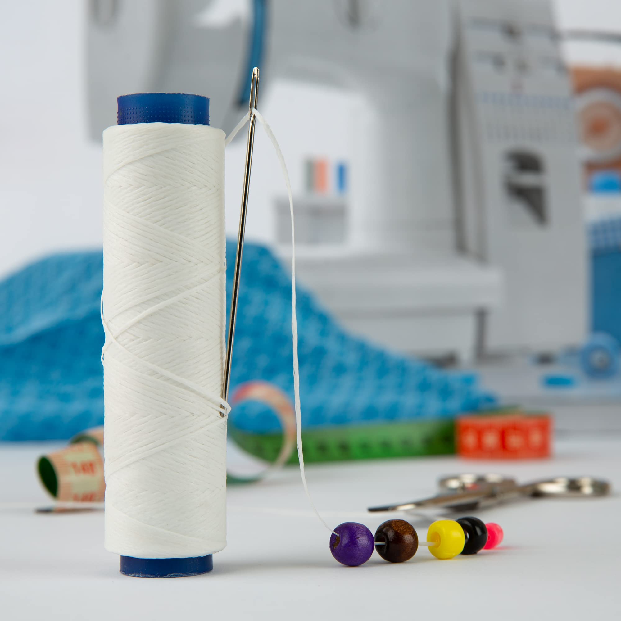 Shelver 0.5mm Waxed Cord for Jewellery Making Waxed Thread, Bracelet String, Beading Cord - 100 meters (White) - Image 4