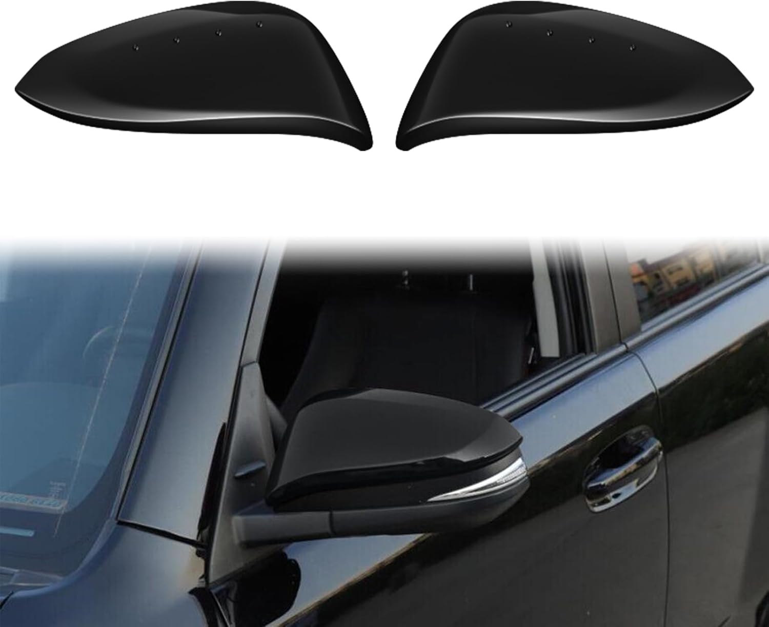 Buy Left & Right Side Wing Mirror Caps Covers Direct Add-On For Toyota RAV4 2019-2023 At Affordable Prices - Free Shipping, Real Reviews With Photos