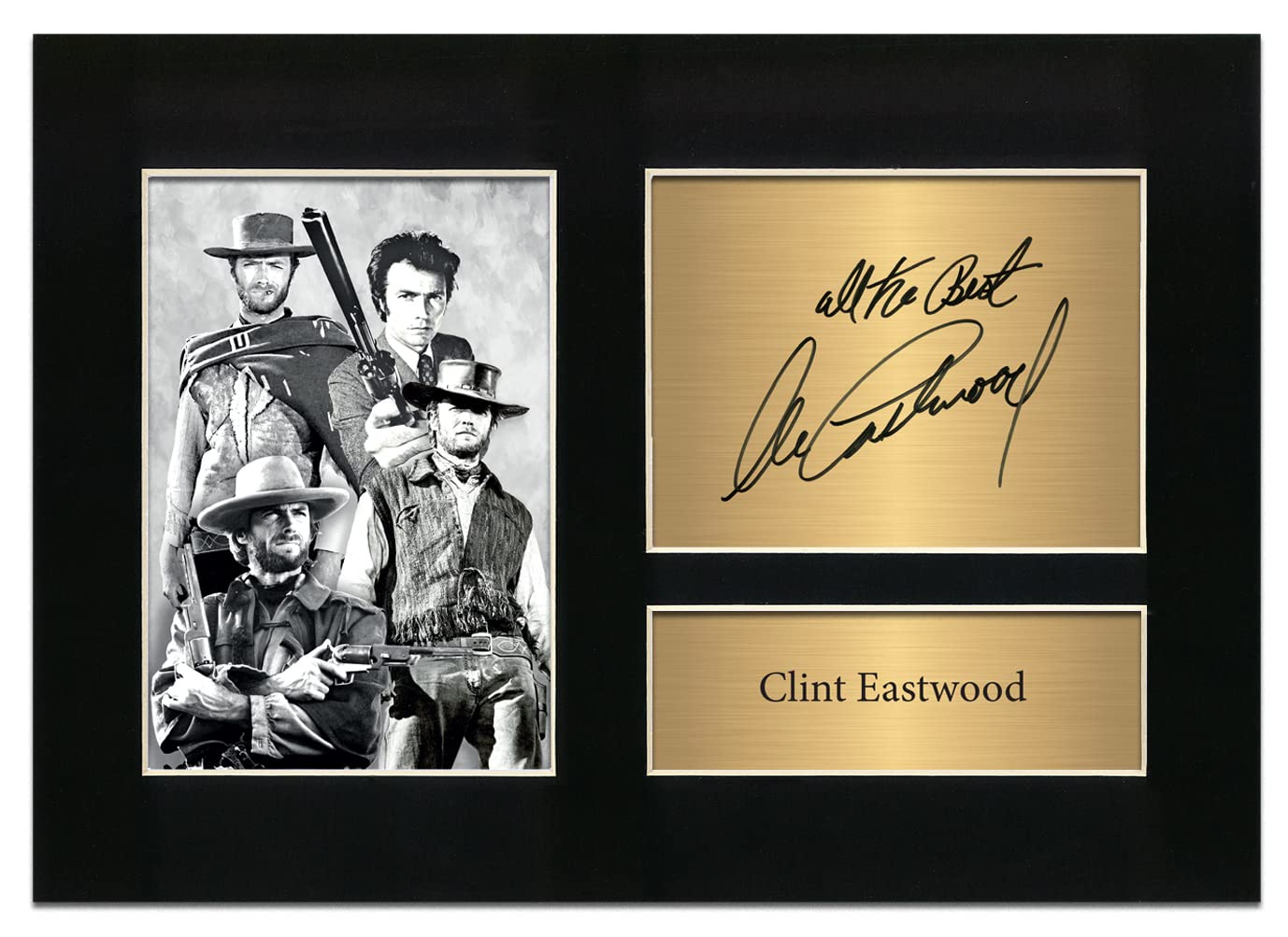 Zulu Image Black Clint Eastwood Autograph Memorabilia A4 Printed Autograph Photo Reproduction Print Picture Display No96