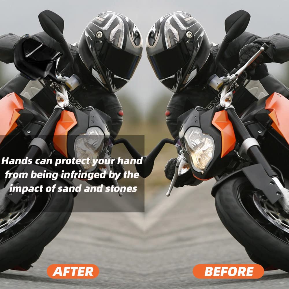 Motocykl poręczne uchwyty, ochrona dłoni rower crossowy wiatroszczelna kierownica ochraniacz na szczotkę dłoni + osłona dłoni podwyższony tablet czarny dla Hon.da NC700 X NC750X CB650F CTX700 2014-2018