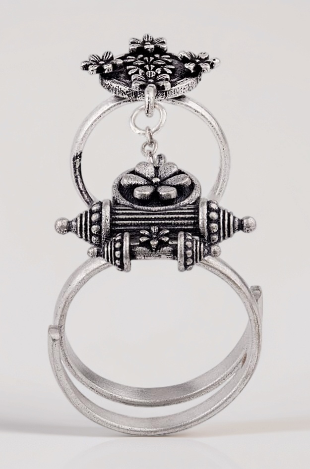 Oxidised Adjustable Statement Ring Textured Ethnic Design Lightweight Comfortable Finger Jewellery Anti Tarnish Styling Womens Day Gift For Wife Sister Girlfriend