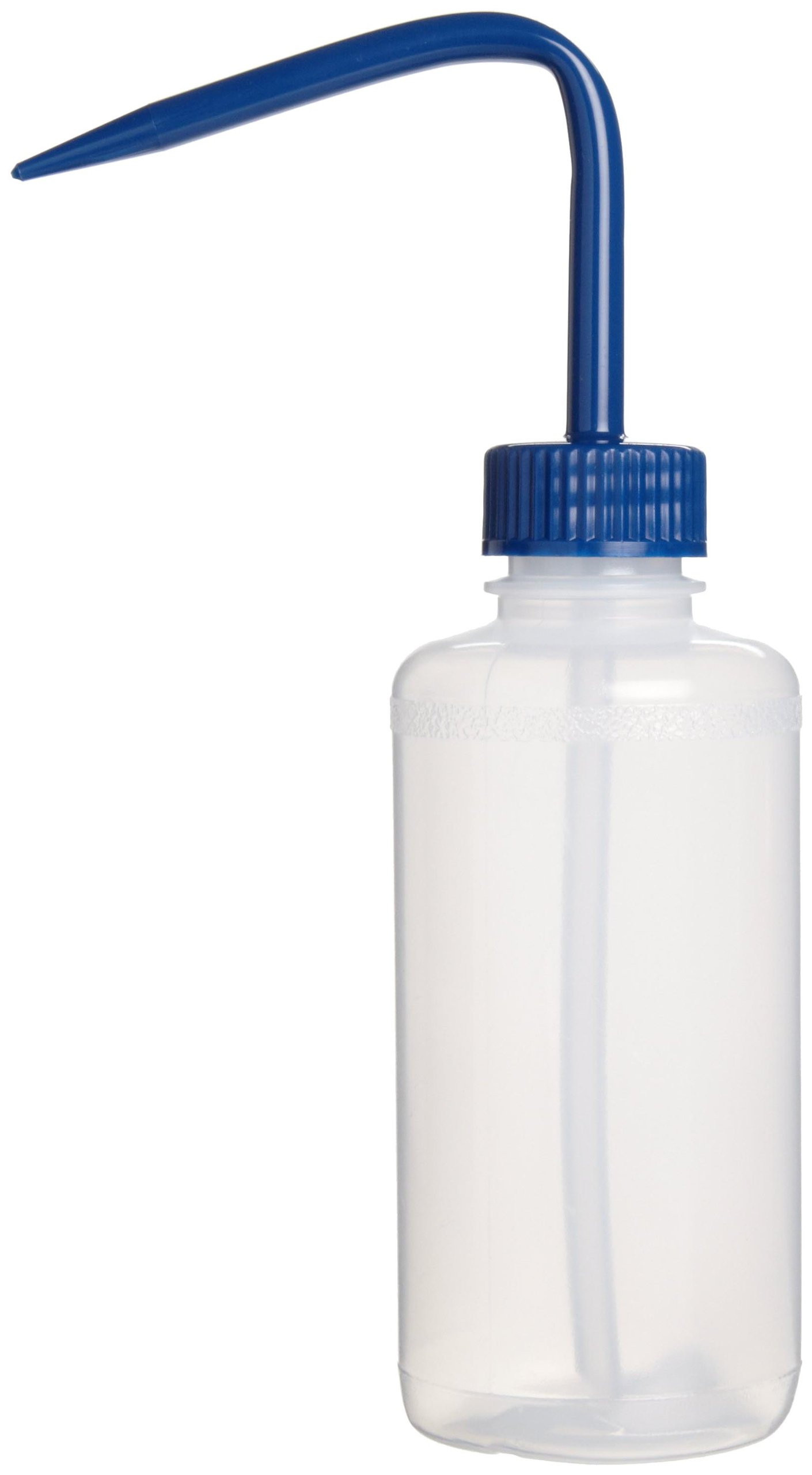 SP Bel-Art Narrow-Mouth 250ml (8oz) Polyethylene Wash Bottles; Blue Polypropylene Cap, 28mm Closure (Pack of 6) (F11615-0250)