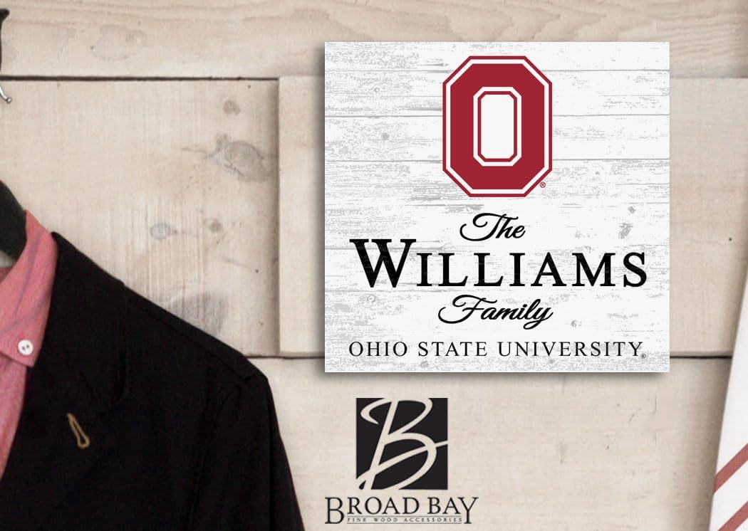 Ohio State Family Name Sign - Personalized OSU Alumni Gift